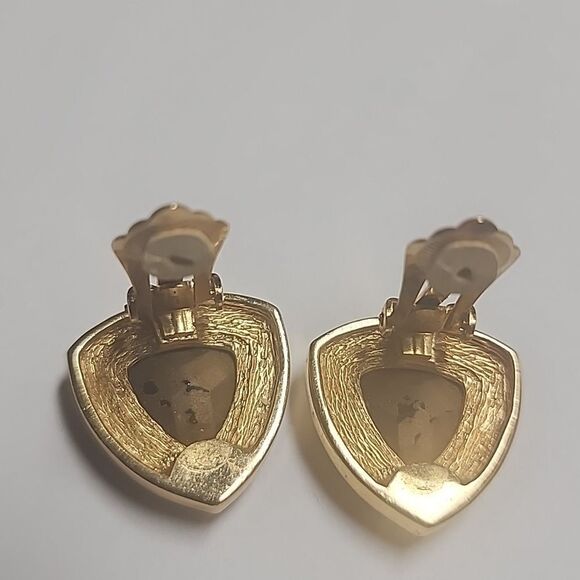 Vintage Christian Dior Blue Cluster Earrings Regal Statement Pave 3/4” CLIP - Picture 3 of 6